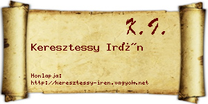 Keresztessy Irén névjegykártya