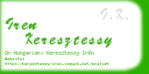 iren keresztessy business card